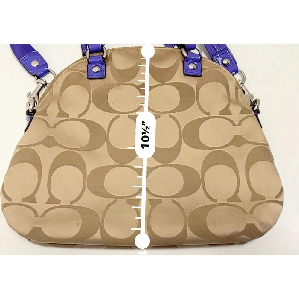 Vintage 2012 Coach Daisy Signature Khaki Convertible Satchel K1260-F21713